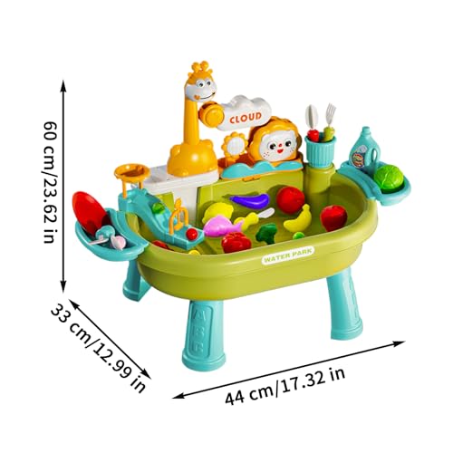 Wasserspiel Tisch Für Kinder - Wasserspielplatz Für Draußen,Mit Spielküche Rollenspiel-Zubehör und Angelspiel für Kindergarten Park Kinderbetreuung Innenbereich Terrasse Wasserspiel Tisch Für Kinder - Wasserspielplatz Für Draußen,Mit Spielküche Rollenspiel-Zubehör und Angelspiel für Kindergarten Park Kinderbetreuung Innenbereich Terrasse von Generisch