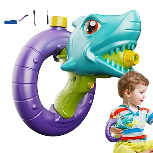 Wasserspielzeug für Wasser, süße Dinosaurier & Hai Electric Water Soakers, 900 ml Tank, auflösendes wiederaufladbares Poolspielzeug für Spiele im Freien, Sommerparty -Gefälligkeiten für, Garten Wasserspielzeug für Wasser, süße Dinosaurier & Hai Electric Water Soakers, 900 ml Tank, auflösendes wiederaufladbares Poolspielzeug für Spiele im Freien, Sommerparty -Gefälligkeiten für, Garten von Generisch