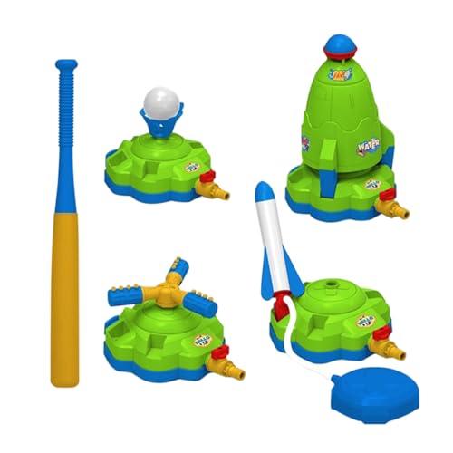 Wassersprenger Für Kinder,4-in-1 Outdoor-Spielset Für Draußen - Baseball Spielzeug Mit 360° Drehfunktion, Gartenspiele Für Und Mädchen Ab 3-12 Jahren Für Rasen Und Garten von Generisch