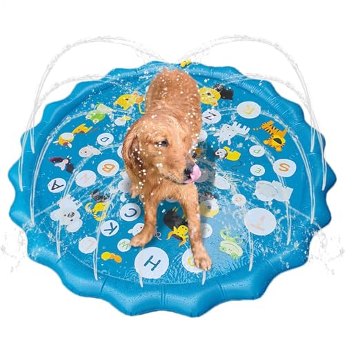 Wassersprinkler für Hunde, Hinterhof-Planschbecken, dickes und großes Pad für Rasen, Hinterhof, Sommerspielzeug, Outdoor-Spiel für Kinder und Haustiere Wassersprinkler für Hunde, Hinterhof-Planschbecken, dickes und großes Pad für Rasen, Hinterhof, Sommerspielzeug, Outdoor-Spiel für Kinder und Haustiere von Generisch