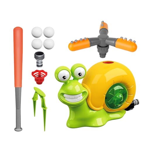 Wassersprinkler für Kinder, Outdoor -Sprinkler für Kinder | 360 Grad Drehspray Wasser Baseball | Spielzeugschneckenspray T Ball Set für den Hinterhof Rasenpool Party Garten Wassersprinkler für Kinder, Outdoor -Sprinkler für Kinder | 360 Grad Drehspray Wasser Baseball | Spielzeugschneckenspray T Ball Set für den Hinterhof Rasenpool Party Garten von Generisch
