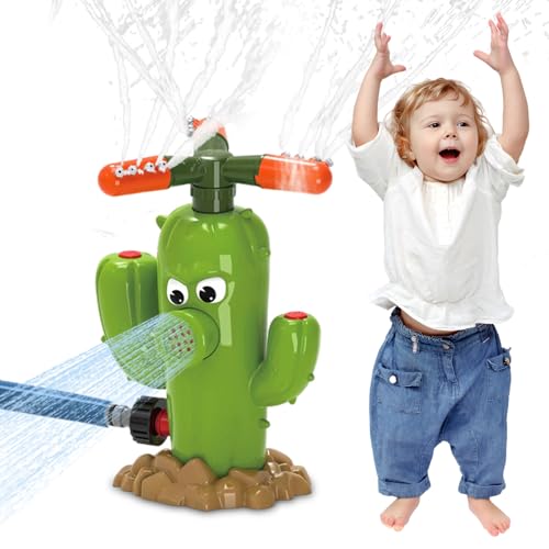 Wassersprinklerspielzeug, Outdoor -Sprinkler für Kinder,Kaktus rotierendes Wasserspray -Spielzeug mit Wackelrohr | Bindet an Gartenschlauch Rasenwässerung zum Spritzer Sommerspiel zum Geburtstag und z Wassersprinklerspielzeug, Outdoor -Sprinkler für Kinder,Kaktus rotierendes Wasserspray -Spielzeug mit Wackelrohr | Bindet an Gartenschlauch Rasenwässerung zum Spritzer Sommerspiel zum Geburtstag und z von Generisch