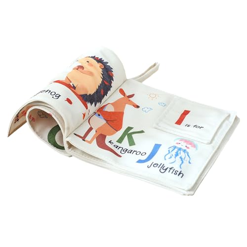 Weiches Babybuch - Stoffspielzeug für visuelle Stimulation, Touch and Feel mit interaktiver Funktion, bunte Aktivität für Babys und Schlafzimmer, Kinderzimmer, Wohnzimmer, Auto, Outdoor, Zuhause von Generisch