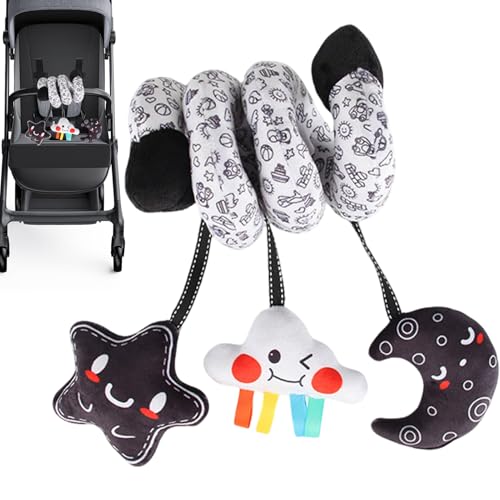 Weiches Kinderwagen-Aktivitätsspielzeug – kontrastreiches sensorisches Plüschtier mit Klingel | leichtes interaktives Lernspielzeug für Und Kinder Weiches Kinderwagen-Aktivitätsspielzeug – kontrastreiches sensorisches Plüschtier mit Klingel | leichtes interaktives Lernspielzeug für Und Kinder von Generisch