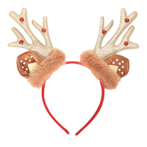 Weihnachten Hirschohren Stirnband | Rentiergeweih Stirnband | Paillettengeweih Haarschmuck mit Glocken & Plüschohren | Weihnachten Ostern Kopfbedeckung mit Ohren Weihnachten Stirnband Geweih Kreative Weihnachten Hirschohren Stirnband | Rentiergeweih Stirnband | Paillettengeweih Haarschmuck mit Glocken & Plüschohren | Weihnachten Ostern Kopfbedeckung mit Ohren Weihnachten Stirnband Geweih Kreative von Generisch