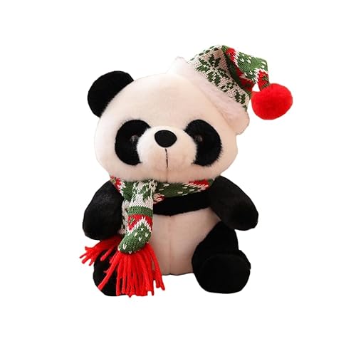 Weihnachten Panda Plüsch Puppe Kissen Niedlich Kinder Mädchen Geschenk Puppe Panda (Grüner Schal) von Generisch