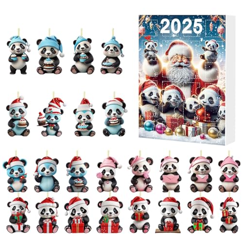 Weihnachts-Adventskalender 2025 – 24-Tage-Countdown | 2D-Panda-Acryl-Hängeornament-Set | Niedliche Dekorationen Für Baum, Kaminsims, Rucksack, Autorückspiegel Weihnachts-Adventskalender 2025 – 24-Tage-Countdown | 2D-Panda-Acryl-Hängeornament-Set | Niedliche Dekorationen Für Baum, Kaminsims, Rucksack, Autorückspiegel von Generisch