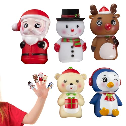 Weihnachts-Fingerpuppen,Weihnachts-Fingerspielzeug - 5X Weihnachtsgeschichten-Lernpuppe - Cartoon-Spielzeit-Marionettenspielzeug, Weihnachtsmann- -Geschichten-Lernspielzeug zum Spielen und Le Weihnachts-Fingerpuppen,Weihnachts-Fingerspielzeug - 5X Weihnachtsgeschichten-Lernpuppe - Cartoon-Spielzeit-Marionettenspielzeug, Weihnachtsmann- -Geschichten-Lernspielzeug zum Spielen und Le von Generisch