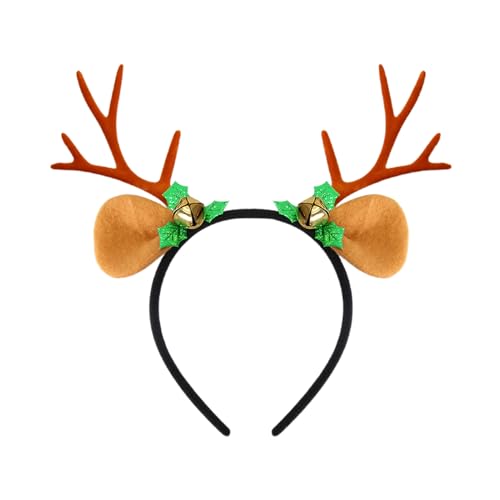 Weihnachts-Rentier-Haarreif für Feiertagsfeiern, niedliches Geweih, Haarschmuck mit klingelnden Glocken Weihnachts-Rentier-Haarreif für Feiertagsfeiern, niedliches Geweih, Haarschmuck mit klingelnden Glocken von Generisch