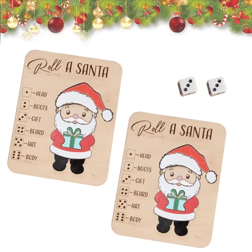 Weihnachts-Rollenspiel „EIN Rentier-Puzzle-Spiel wirft die Würfel“, interaktives Weihnachtsbrettspiel aus Holz, interaktives Weihnachtspuzzle als Geschenkidee (2PCS-A) von Generisch