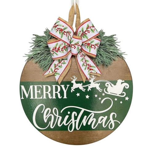 Weihnachts Türdekorationen | Weihnachtsholzschild Hanging Ornament | Rustikales Holzhandwerk mit -Rentiermuster | Dekorative Ferien -Türschild für Wohnzimmer, Küche, Garten, Party, Büros Weihnachts Türdekorationen | Weihnachtsholzschild Hanging Ornament | Rustikales Holzhandwerk mit -Rentiermuster | Dekorative Ferien -Türschild für Wohnzimmer, Küche, Garten, Party, Büros von Generisch