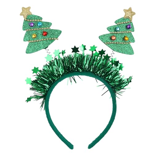 Weihnachtsbaum-Stirnband für Damen, Mädchen & Kinder – Grünes beleuchtetes Stirnband mit Quasten, kleine Glocken Design – festlicher Urlaub Haarschmuck Weihnachtsbaum-Stirnband für Damen, Mädchen & Kinder – Grünes beleuchtetes Stirnband mit Quasten, kleine Glocken Design – festlicher Urlaub Haarschmuck von Generisch