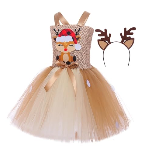 Weihnachtskostüm Kleider für Mädchen – Weihnachten Rentier Elch Netzkleider, Mädchen Verkleidung Kostüm Set für Halloween, Geburtstagspartys, Karnevalspartys Weihnachtskostüm Kleider für Mädchen – Weihnachten Rentier Elch Netzkleider, Mädchen Verkleidung Kostüm Set für Halloween, Geburtstagspartys, Karnevalspartys von Generisch