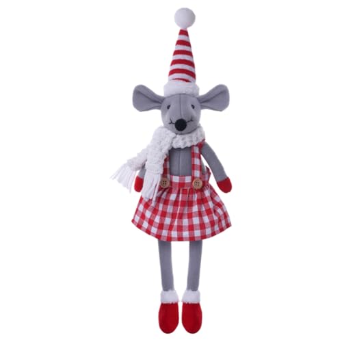 Weihnachtsmäuse Dekoration - Langes Bein Plüsch, Festliche Stofffiguren, Stofftierpuppen | Gemütliche Urlaub Stoff Charaktere Mit , Niedliches Sitz-Display-Paar Für Kaminsims, , Tisch, Küche Weihnachtsmäuse Dekoration - Langes Bein Plüsch, Festliche Stofffiguren, Stofftierpuppen | Gemütliche Urlaub Stoff Charaktere Mit , Niedliches Sitz-Display-Paar Für Kaminsims, , Tisch, Küche von Generisch
