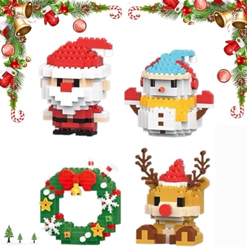 Weihnachtsmann-Design-Baustein-Set, Weihnachtsmotiv-Bausteine, Ornamente, Mini-Baufiguren, Neujahrsgeschenke, Feiertags-Schreibtisch-Dekorationen Weihnachtsmann-Design-Baustein-Set, Weihnachtsmotiv-Bausteine, Ornamente, Mini-Baufiguren, Neujahrsgeschenke, Feiertags-Schreibtisch-Dekorationen von Generisch