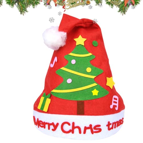 Weihnachtsmütze Bastelset – Kreatives Weihnachtsmannmützen-Set, Weihnachtsmützen-Herstellungszubehör | Handgefertigtes Ferienhut-Bastelset | Kinder-Weihnachtsmützen-Set, festliche Bastelmaterialien Weihnachtsmütze Bastelset – Kreatives Weihnachtsmannmützen-Set, Weihnachtsmützen-Herstellungszubehör | Handgefertigtes Ferienhut-Bastelset | Kinder-Weihnachtsmützen-Set, festliche Bastelmaterialien von Generisch