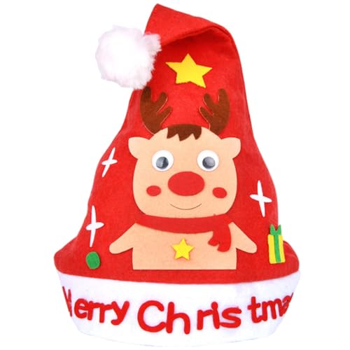 Weihnachtsmütze Bastelset – Kreatives Weihnachtsmannmützen-Set, Weihnachtsmützen-Herstellungszubehör | Handgefertigtes Ferienhut-Bastelset | Kinder-Weihnachtsmützen-Set, festliche Bastelmaterialien Weihnachtsmütze Bastelset – Kreatives Weihnachtsmannmützen-Set, Weihnachtsmützen-Herstellungszubehör | Handgefertigtes Ferienhut-Bastelset | Kinder-Weihnachtsmützen-Set, festliche Bastelmaterialien von Generisch