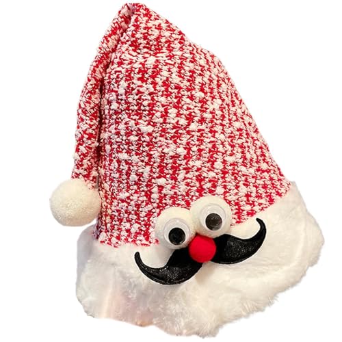 Weihnachtsmütze für Kinder, Pailletten-rote Weihnachtsmütze, Mütze, Urlaubsdekor, Kinder-Weihnachtsmütze, Unisex-Weihnachtsmannmütze, Weihnachtsmannmütze mit Geweih, Weihnachtsmütze, Hirschgeweih von Generisch