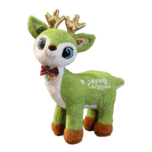 Weihnachtspuppe Spielzeug Kleine Rentierpuppe Kuschelpuppe (Green, 35cm) von Generisch