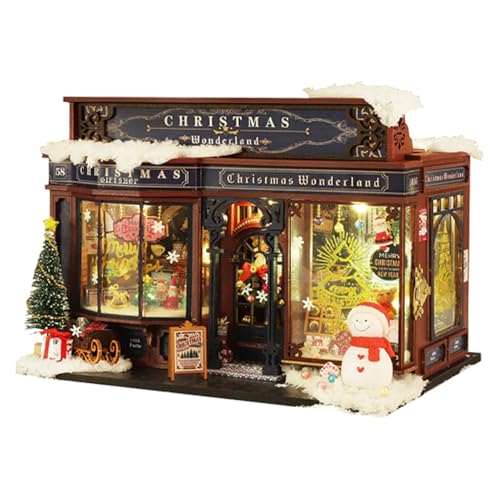 Weihnachtspuppenhaus-Miniaturen, Weihnachtspuppenhaus, Schreibtischdekoration Weihnachtshaus, Puppenhäuser Aus Holz Mit Weihnachtsbaum Und Möbeln, Puppenhaus-Set Kreativzimmer, Weihnachtsdekoratio Weihnachtspuppenhaus-Miniaturen, Weihnachtspuppenhaus, Schreibtischdekoration Weihnachtshaus, Puppenhäuser Aus Holz Mit Weihnachtsbaum Und Möbeln, Puppenhaus-Set Kreativzimmer, Weihnachtsdekoratio von Generisch