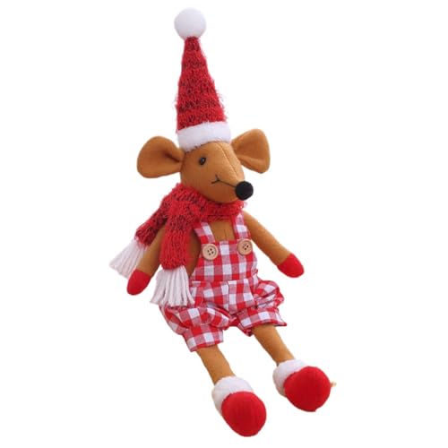 Weihnachtsstofftier,Weihnachtsmäuse- Weiche, langbeinige Stoffmäuse, Karierte Stoff-Weihnachtsationspuppe - Weihnachtsplüschmäuse, Weihnachtskuscheltiere für Kaminsimse, Regale, Esstische, Küche Weihnachtsstofftier,Weihnachtsmäuse- Weiche, langbeinige Stoffmäuse, Karierte Stoff-Weihnachtsationspuppe - Weihnachtsplüschmäuse, Weihnachtskuscheltiere für Kaminsimse, Regale, Esstische, Küche von Generisch