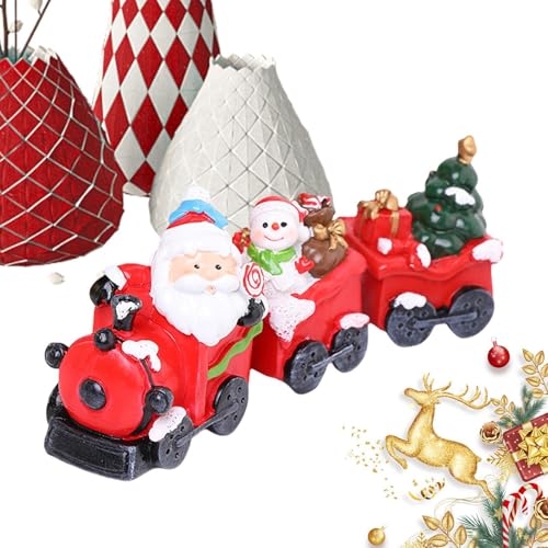 Weihnachtszug - Weihnachtsmuster Dekoration Harz Weihnachtszug Sets - Tragbare Weihnachtsbaum Zug Set, Weihnachtszug Figur für Kinder Weihnachtszug - Weihnachtsmuster Dekoration Harz Weihnachtszug Sets - Tragbare Weihnachtsbaum Zug Set, Weihnachtszug Figur für Kinder von Generisch
