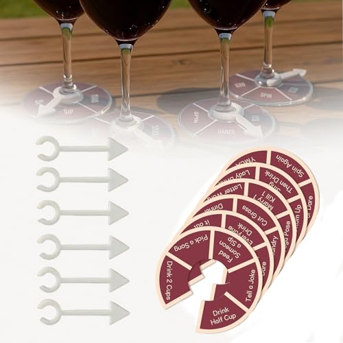 Wein nicht Spin-Drinking Spiele für Erwachsene, Weinglas Spinner Partyspiel Spaß Trinkspiele für Junggesellinnenabschied Mädchen Nacht Trinken Wein Verkostung Partys Wein nicht Spin-Drinking Spiele für Erwachsene, Weinglas Spinner Partyspiel Spaß Trinkspiele für Junggesellinnenabschied Mädchen Nacht Trinken Wein Verkostung Partys von Generisch