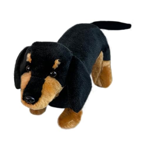 Weiner Hund Stofftier,Dackel Stofftier | Cartoon-Wurst-Hund-Puppe, 9,84 Zoll | Weiches Plüschtier für Kinder, kuschelige Kuschelpuppe, Raumdekoration für den Schreibtisch zu Hause, Bücherregale von Generisch