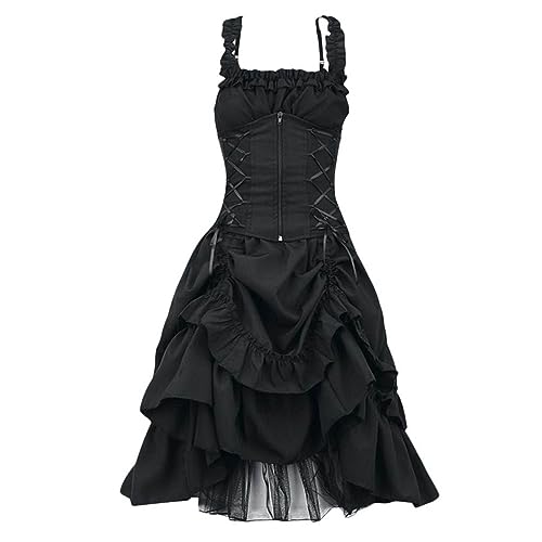Weises Kleid Braut Cosplay Horror Puppe Kostüm Damen Skelett Frauen Clown Halloween Kostüm Funny Blut Pirate Vampire Sensenmann Punk Prinzessin Hexe Fledermaus Geister Wizard Costume S von Generisch
