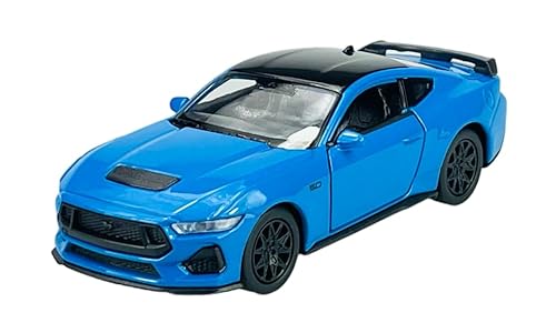Welly Modell Auto Kompatibel mit 2024 Ford Mustang GT Blau ca 1/34-1/39 Metal Modell Auto Die Cast Neu im Kasten von Generisch
