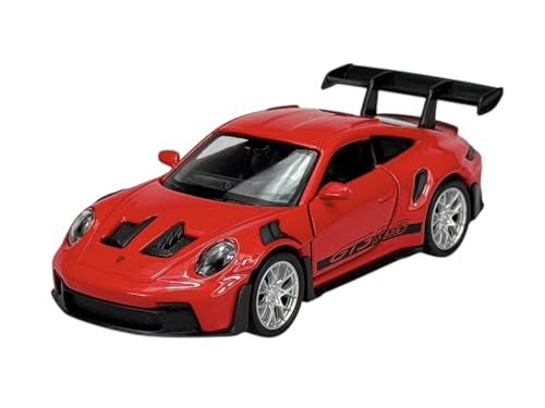 Welly Modell Auto Kompatibel mit Porsche 911 992 GT3 RS Coupe Rot ca 1/34-1/39 Metal Modell Auto Die Cast Neu im Kasten von Generisch