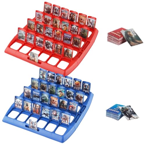 Wer Bin ich Spiel, Spaß Familie Ratenspiel Raten Sie, wer Brettspiel Tung Tung Saur Lustig Kreatives Modell Blau, Rot von Generisch