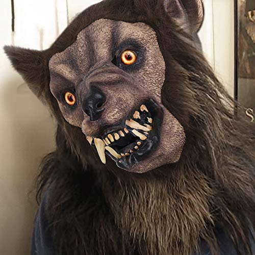 Werwolf-Kopfbedeckung, Wolf-Kostüm, Kopfbedeckung, Kostüm, Maskerade-Maske (A-Schwarz, Einheitsgröße) von Generisch