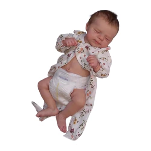 Wiedergeborene Puppe - Real Life Kleinkindpuppe | Wiedergeborene Babys Puppenspielzeug, 19 -Zoll -Schlafsimulations -Puppenspielzeug für Mädchen, weiche Ganzkörper -Kleinkindpuppe, niedliche re von Generisch