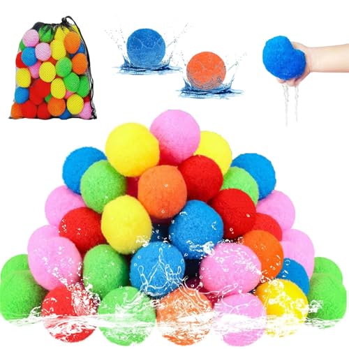 Wiederverwendbare Wasserschwammbälle, Kiddospace Wiederverwendbare Wasserschwammbälle, 2025 neue Pool-Wasserballons für Outdoor-Spielzeug und Spiele, Sommer, weiches und sicheres Spielzeug für Pool Wiederverwendbare Wasserschwammbälle, Kiddospace Wiederverwendbare Wasserschwammbälle, 2025 neue Pool-Wasserballons für Outdoor-Spielzeug und Spiele, Sommer, weiches und sicheres Spielzeug für Pool von Generisch