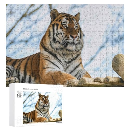Wildwood Tiger Art Puzzle 300 Teile, Lindenholz Puzzle für achtsame Unterhaltung von Generisch