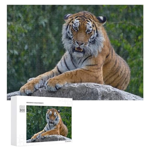 Wildwood Wildlife Tiger Puzzle, 300 Teile Holz Puzzle aus Lindenholz, Naturthema für Familien von Generisch