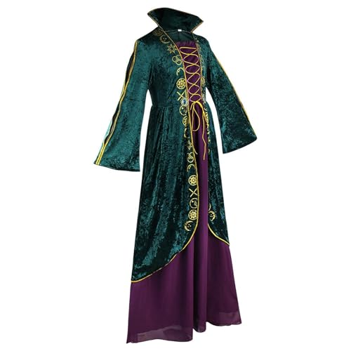 Winifred Sanderson Kostüm - Winifred Sanderson Kostüme Kleid Mit Perücke | Sanderson Schwestern Kostüme, Mittelalterliches Hexen-Samtkleid Für Frauen Hexen-Cosplay Kostüm Winifred Sanderson Kostüm - Winifred Sanderson Kostüme Kleid Mit Perücke | Sanderson Schwestern Kostüme, Mittelalterliches Hexen-Samtkleid Für Frauen Hexen-Cosplay Kostüm von Generisch