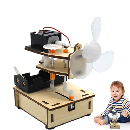 Wissenschaftlicher Elektromaner, wissenschaftliches Fan -Spielzeugkit,Wissenschaftsprojekt | Science Experimente Projekt, Spielzeug für elektronische Montage, handgeschnittener Stromerzeuger, Pädagogi von Generisch