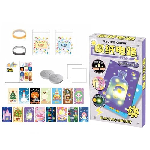 Wissenschaftsspielzeug,Elektronik-Bausatz - Leuchtende Grußkarten Basteln Lernspielzeug Mit Praktischen Aktivitäten Für Und Mädchen Wissenschaftsspielzeug,Elektronik-Bausatz - Leuchtende Grußkarten Basteln Lernspielzeug Mit Praktischen Aktivitäten Für Und Mädchen von Generisch