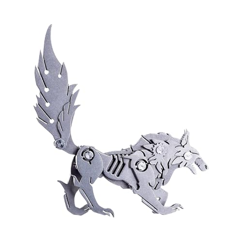 Wolf 3D Metallmodell-Kit - Assembly Abnehmbare Ornamente, Lustige abnehmbare Ornamente, interaktive 3D-Puzzle, Heimdekorationen für Kinder, Erwachsene Wolf 3D Metallmodell-Kit - Assembly Abnehmbare Ornamente, Lustige abnehmbare Ornamente, interaktive 3D-Puzzle, Heimdekorationen für Kinder, Erwachsene von Generisch