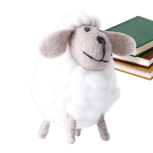 Wollschaf Wollschaf Filz Wolle Spielzeug Niedliche Schaf Spielzeug Wolle Lamm Spielzeug Filz Schafe Dekorationen Gefüllt Mit Wolle Schaf Figuren Figuren von Generisch