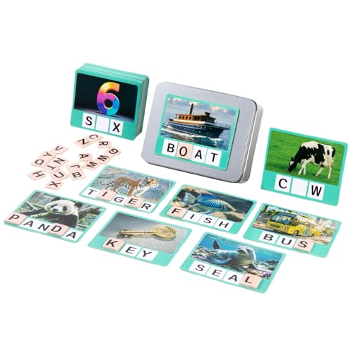 Wooden Alphabet Learning Cards, Toddler Spelling Puzzle Game Set, Educational Fine Motor Skill Toys for Preschool and Homeschool, Interactive Match and Memory Game for Early Childhood Development Wooden Alphabet Learning Cards, Toddler Spelling Puzzle Game Set, Educational Fine Motor Skill Toys for Preschool and Homeschool, Interactive Match and Memory Game for Early Childhood Development von Generisch