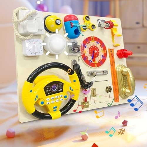Wooden Busy Board for Toddlers -22 in 1 Montessori Toys Activity Board Sensory Toys Montessori Busy Board 1+ Year Old Early Educational Learning Travel Toy, Fine Motor Skills, Autism Wooden Busy Board for Toddlers -22 in 1 Montessori Toys Activity Board Sensory Toys Montessori Busy Board 1+ Year Old Early Educational Learning Travel Toy, Fine Motor Skills, Autism von Generisch