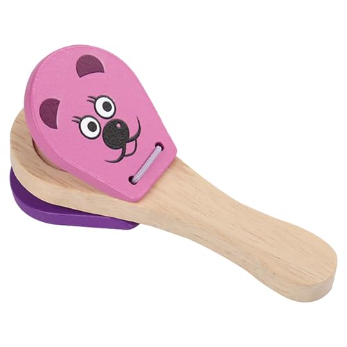 Wooden Castanet Clapper – Musical Toy for | Hand Percussion Instrument | Rhythm Training Tool | Lightweight Wood Castanet | Colorful Sound Toy for Kids & Coordination Skills von Generisch