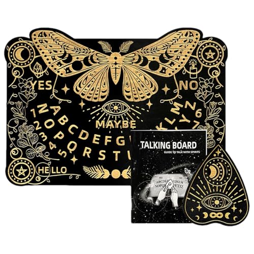 Wooden Divination Spirit Board | Talking Board for Family Gatherings | Message Board Game for Parties, Psychic Exploration, and Spiritual Communication von Generisch