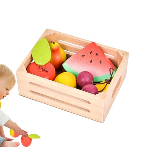 Wooden Food Toys, Toddler Games, Educational Fruit and Vegetable Set 7.09x5.12in, Interactive and Engaging Design, Lightweight Early Learning Toys for Kindergarten and Preschool Wooden Food Toys, Toddler Games, Educational Fruit and Vegetable Set 7.09x5.12in, Interactive and Engaging Design, Lightweight Early Learning Toys for Kindergarten and Preschool von Generisch