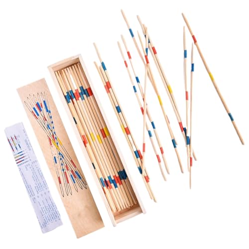 Wooden Pick Up Sticks Game, Korean Pick Up Sticks, Educational Preschool Learning Game, Wooden Balance Game for Children with 31 Colorful Sticks, 18cm/7.09 Inches Pick Up Sticks Game for Family Fun Wooden Pick Up Sticks Game, Korean Pick Up Sticks, Educational Preschool Learning Game, Wooden Balance Game for Children with 31 Colorful Sticks, 18cm/7.09 Inches Pick Up Sticks Game for Family Fun von Generisch