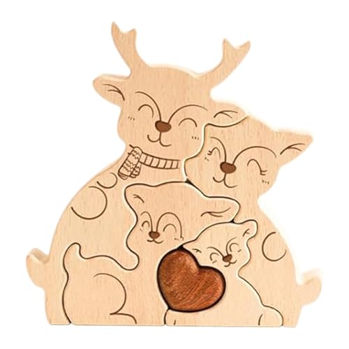 Wooden Puzzles, Educational Jigsaw Puzzles in Moose Shape, Artistic Wooden Puzzle Design, Perfect for Family, Friends, and Colleagues, Fun and Challenging Brain Teaser, 160g von Generisch