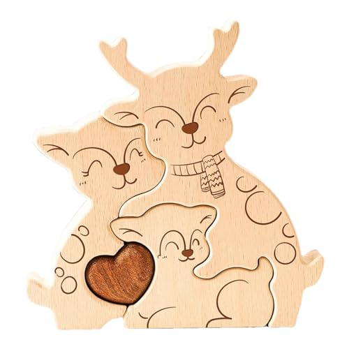 Wooden Puzzles, Educational Jigsaw Puzzles in Moose Shape, Artistic Wooden Puzzle Design, Perfect for Family, Friends, and Colleagues, Fun and Challenging Brain Teaser, 160g von Generisch